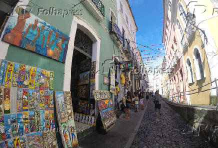 Vista do Pelourinho, no centro de Salvador (BA)