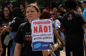 Protesto de professores municipais no centro de SP