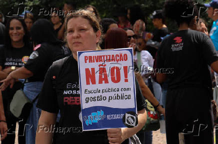 Protesto de professores municipais no centro de SP