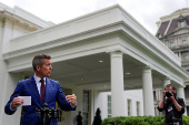 U.S. Transportation Secretary Sean Duffy speaks to the media in Washington