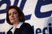 Mobile phone company Telcel holds a press conference in Mexico City