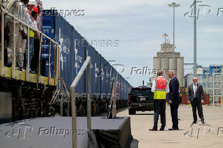 FILE PHOTO: U.S. President Joe Biden vistis the Lobito Port Terminal
