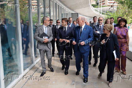 French President Emmanuel Macron visits Monaco
