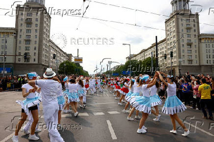 Annual street parade, which is part of the Carnival of Cultures celebrating the multi-ethnic diversity of the city, in Berlin