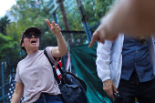Protest outside the U.S. Embassy in Mexico City in support of the L.A. protests