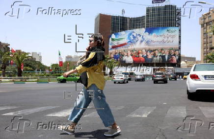 Billboards in Tehran following US strikes on Iran