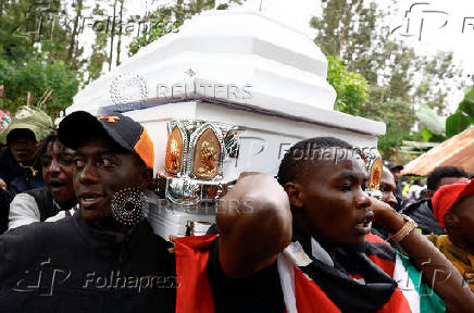 Burial of Boniface Kariuki, the hawker who was shot in the head by police during protests in Muranga