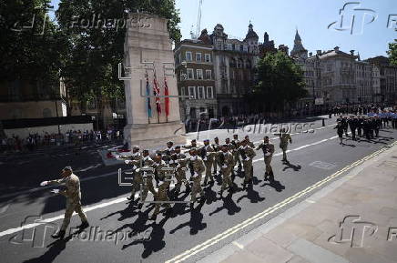 Belgium Armed Forces parade in London