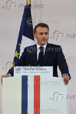 Eve of the annual Bastille Day Parade in the French capital