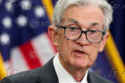 U.S. Federal Reserve Chair Jerome Powell holds a press conference, in Washington