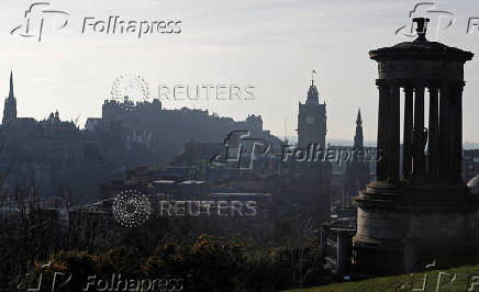 FILE PHOTO: The city centre is viewed from Calton Hill Edinburgh, Scotland