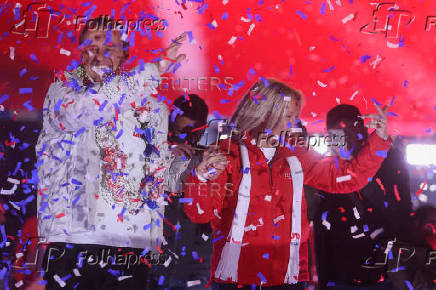 Former Bolivian President and Libre alliance candidate Jorge Tuto Quiroga closes his political campaign, ahead of Bolivia's presidential election, in La Paz