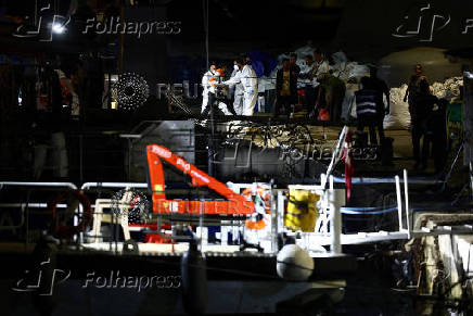 Aftermath of migrant shipwreck off Italy's Lampedusa island