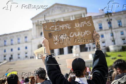 Protest against rape crime in Lisbon