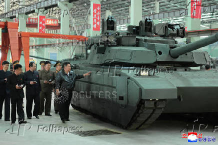North Korea's leader Kim tours military equipment facility