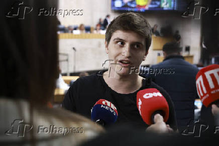 Coletiva do vereador lucas pavanato sobre agressão na câmara municipal de são paulo