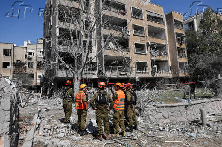 Aftermath of missile attack from Iran on Israel, in Ramat Gan