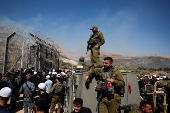 Ceasefire line between Israeli-occupied Golan Heights and Syria