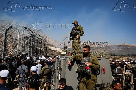 Ceasefire line between Israeli-occupied Golan Heights and Syria