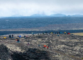 Volcano eruption near Grindavik