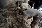 Aftermath of an Israeli air strike in Gaza City
