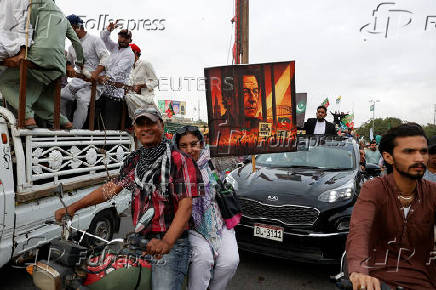 Protest in support of Pakistan's former Prime Minister Imran Khan in Karachi