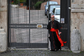 Cardinals arrive to the Vatican for a general congregation meeting