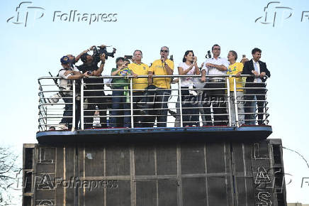 Bolsonaro ato pela anistia em Brasília