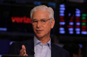Wells Fargo CEO Charlie Scharf speaks during in interview with CNBC on the floor of the NYSE in New York
