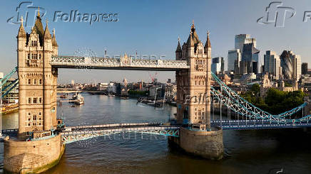 A drone view of London