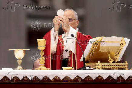 Pope Leo XIV celebrates the Mass on the Solemnity of Saints Peter and Paul, Apostles in St Peter's Basilica, at the Vatican