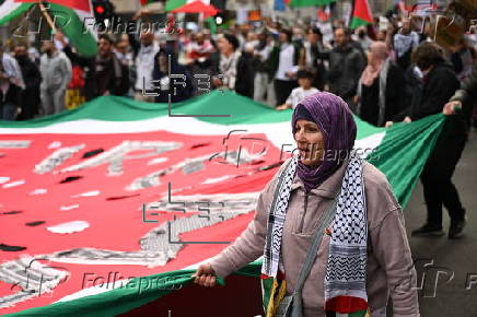 Pro-Palestine protest in Melbourne, Australia