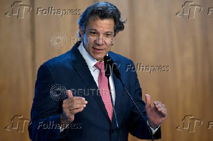 Brazil's Vice President Alckmin and Finance Minister Haddad attend event after U.S. President Trump announced tariffs on imports from Brazil, in Brasilia