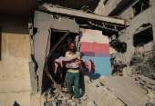 Aftermath of an Israeli air strike in Gaza City