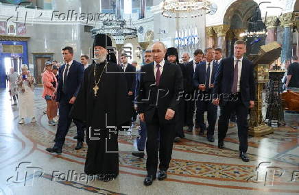 Russian president attends Navy Day celebrations in St. Petersburg