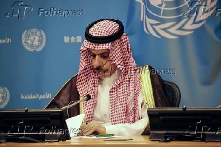 Coletiva de imprensa para a solução pacífica da questão da Palestina e sobre a implementação de uma solução de dois Estados.