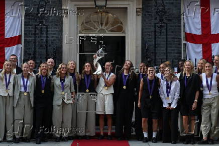 Deputy Prime Ministert hosts England Women’s soccer team at 10 Downing Street in London