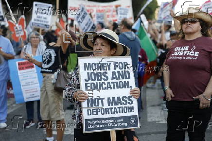 Immigration rights protest in Los angeles