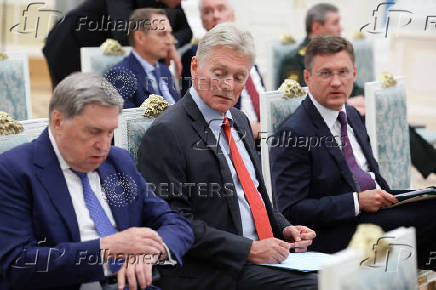 Russian President Vladimir Putin holds a meeting with members of Russia's top leadership in preparation for the upcoming Russia-US summit, in Moscow