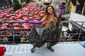 Daniela Mercury no Bloco Pipoca da Rainha, na rua da Consolação
