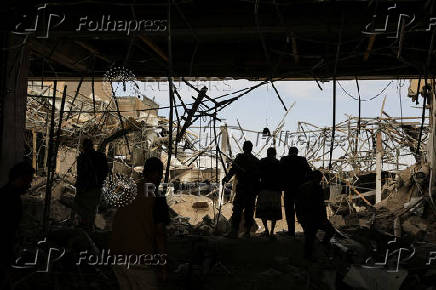 Aftermath of an Israeli airstrike, in Sanaa