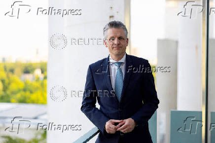 German Minister for Special Tasks and Head of the Federal Chancellery Frei attends an interview with Reuters, in Berlin
