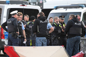 Aftermath of a knife attack at Hamburg's main train station