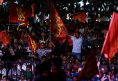 Cricket fans gather in Bangalore to watch public broadcast of IPL final