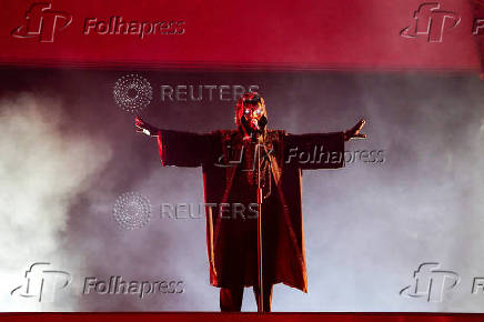 The Weeknd performs at MetLife Stadium in East Rutherford