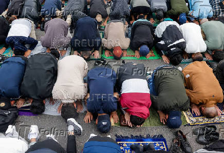 Muslims celebrate Eid al-Adha in Moscow