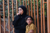 Funeral of a Palestinian killed, in what the Gaza health ministry says was Israeli fire near a distribution center in Rafah, at Nasser hospital in Khan Younis