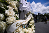 Memorial outside the former Pulse nightclub on the nine-year anniversary of the shooting in Orlando