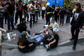 Protest against federal immigration sweeps, in Los Angeles