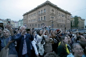 General rehearsal of the Scarlet Sails celebration in Saint Petersburg